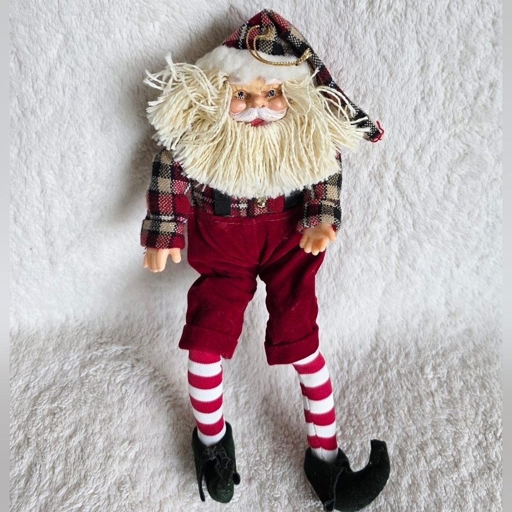 New Bendable Santa Elf , Christmas shelf sitter, home decor, vintage style